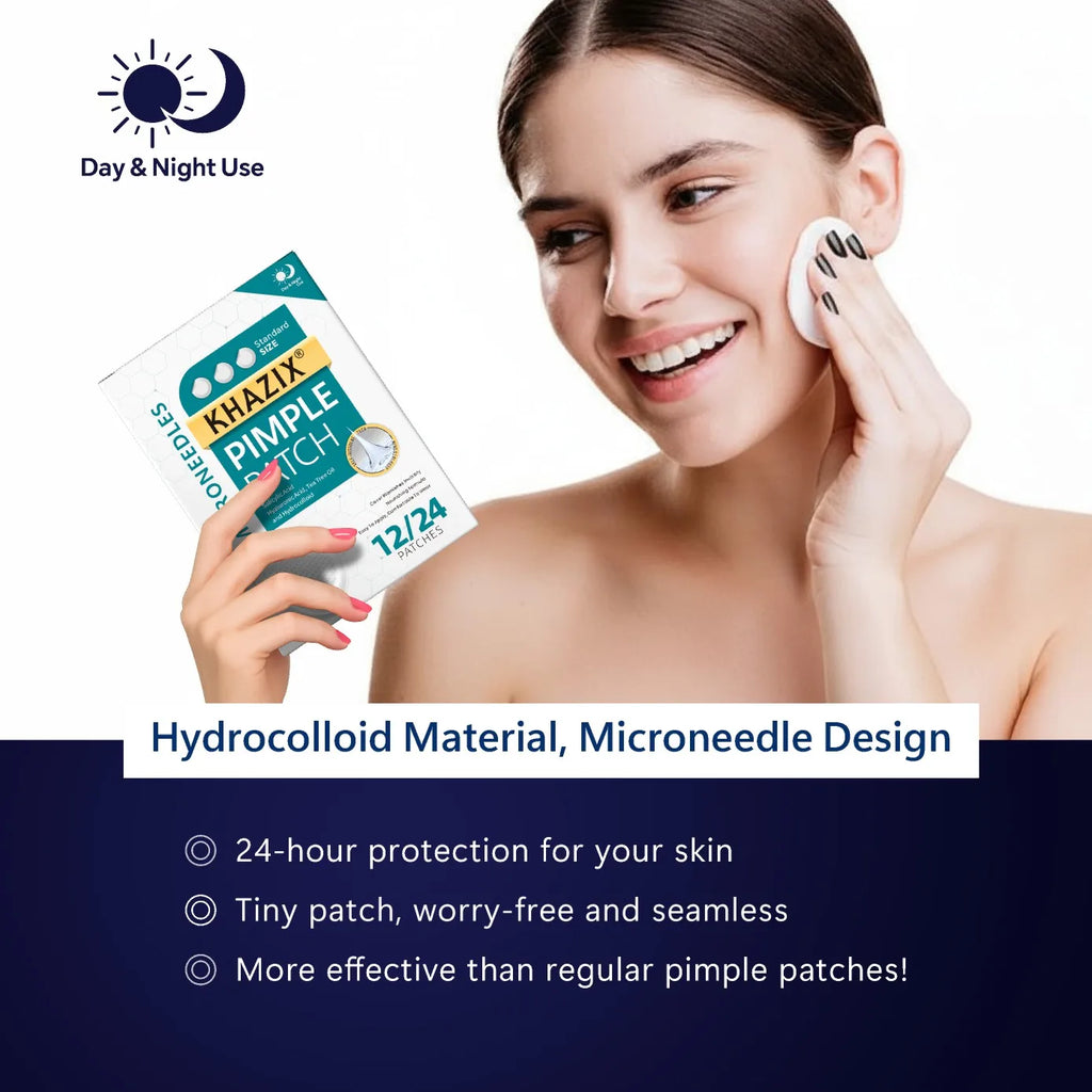 Micro Needle Pimple Patch (24 Pack) Hydrocolloid Micropoint Pimple Patch For Acne & Pimples Microdart Patch, Micro Dart Pimple P Quake