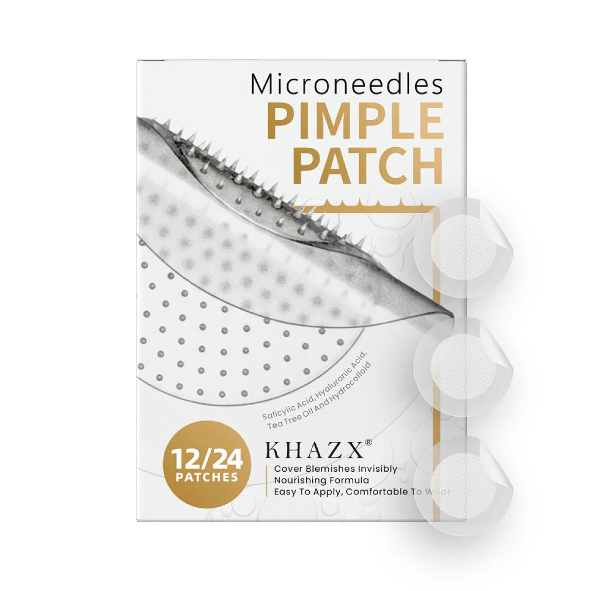 Micro Needle Pimple Patch (24 Pack) Hydrocolloid Micropoint Pimple Patch For Acne & Pimples Microdart Patch, Micro Dart Pimple P Quake 100g