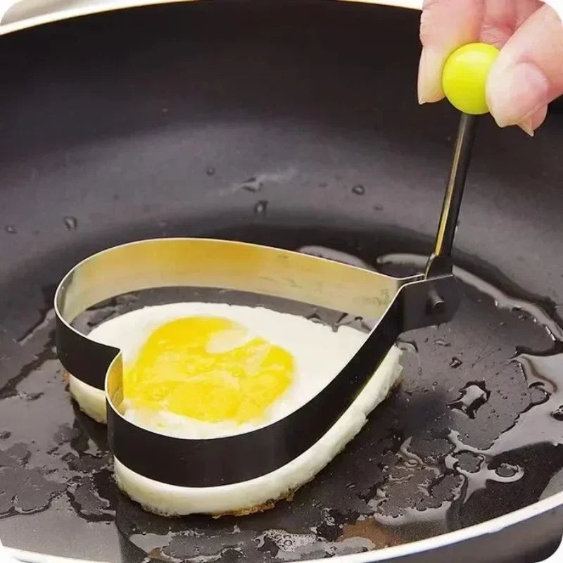 5 Styles Fried Egg Mold DIY Breakfast Pancake Shaper Stainless Steel Omelette Mould Frying Egg Cooking Tools Kitchen Accessories Quake