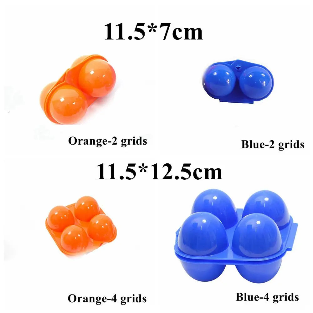 2/4 Grids Camping Holder Foldable Egg Tray Egg Storage Box Portable Organizer Case Quake