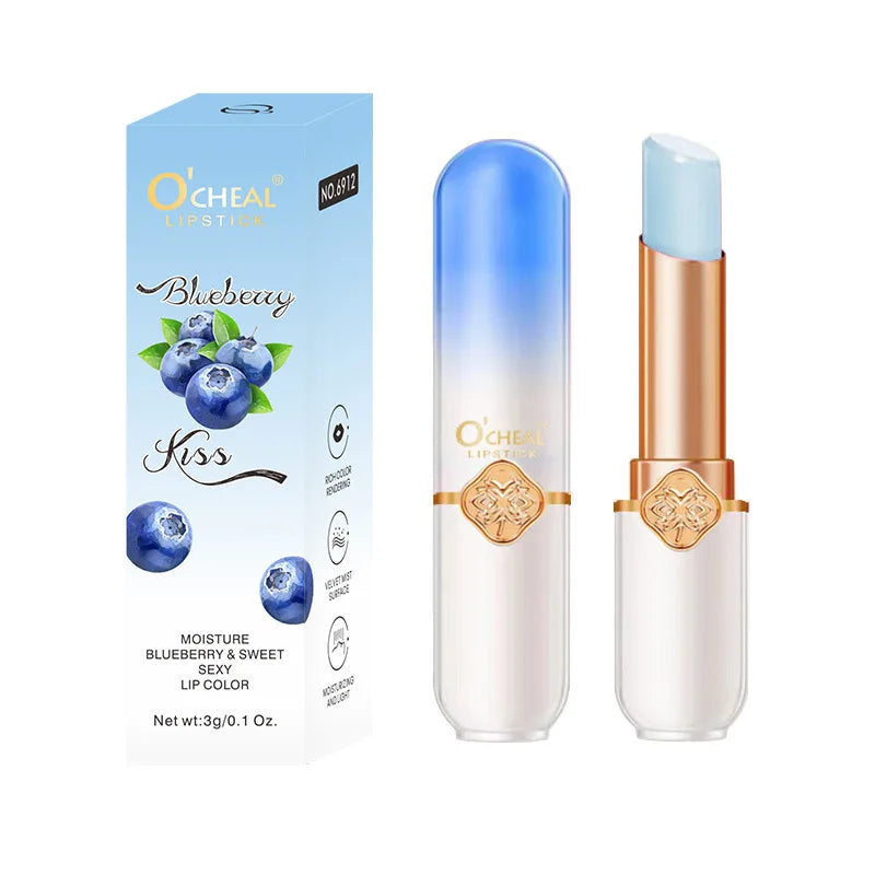 Twist Up Solid Lipstick Stick Moisturizing Pink Shine Glossy Long Lasting Smooth Lip Color Crayon Party Festival Daily Makeup Quake 6912-blueberry