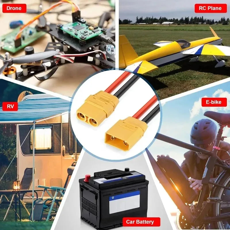 20/1Pairs Male Female XT90 Terminal Plugs for RC Lipo Battery Drone Boat Airplane Welding Wire Cable Adapters Connector Plugs Quake