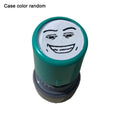 Faucet Inkable Fun Emotion Seal Toy Anime Characters Pressable Novelty Gag Face Seal for Creative Fun Kid's Toy Quick-drying Quake F