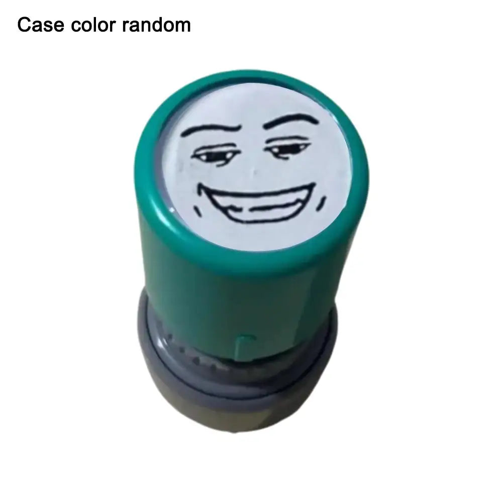 Faucet Inkable Fun Emotion Seal Toy Anime Characters Pressable Novelty Gag Face Seal for Creative Fun Kid's Toy Quick-drying Quake F