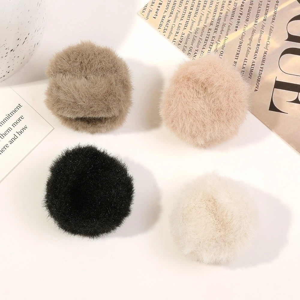 Autumn Winter Plush Ponytail Clip Sweet Cute Bangs Side Hairpin Broken Hair Grab Clip Women Girls Hair Accessories Wholesale New Quake