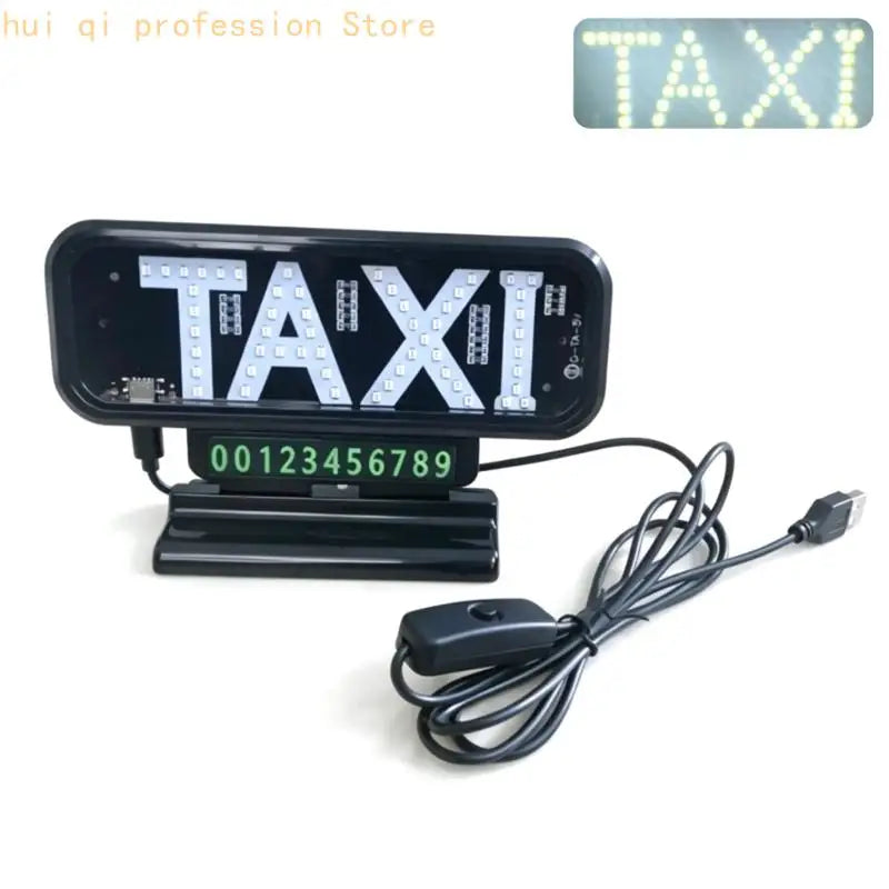 Light Dashboard Service Display Sign with USB Powered Panel Stand Base and Adhesive Mount for Driver Duty Use Daily Work H8WE Quake