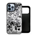 Stay Cold Skeleton Pattern Mirror Surface Magnetic Phone Case Cover for IPhone 13 14 15 16 17 18 Pro Max Case Quake mirror (no magsafe) iPhone 12 Pro Max