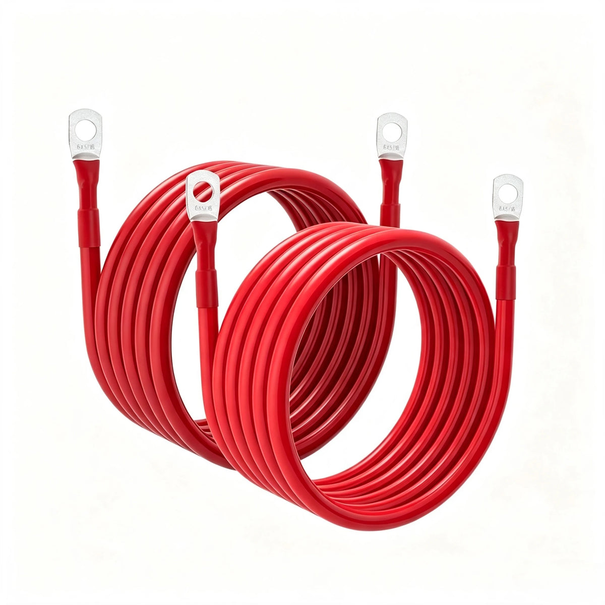 High Corrosion Resistant 12AWG Battery Power Cord M3-10 O Terminal Heavy Duty Wire for Vehicle Camper Trailer Power Connection Quake 2Red 5M M4