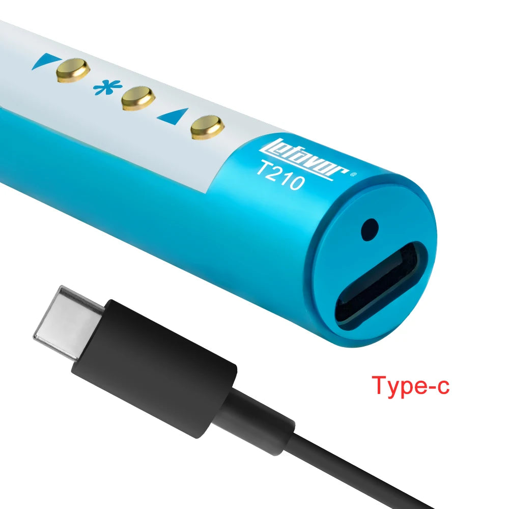 T210.JBC210 Mini Portable Electric USB Soldering Iron with Heating Block, Digital Display, USB Soldering Station Quake
