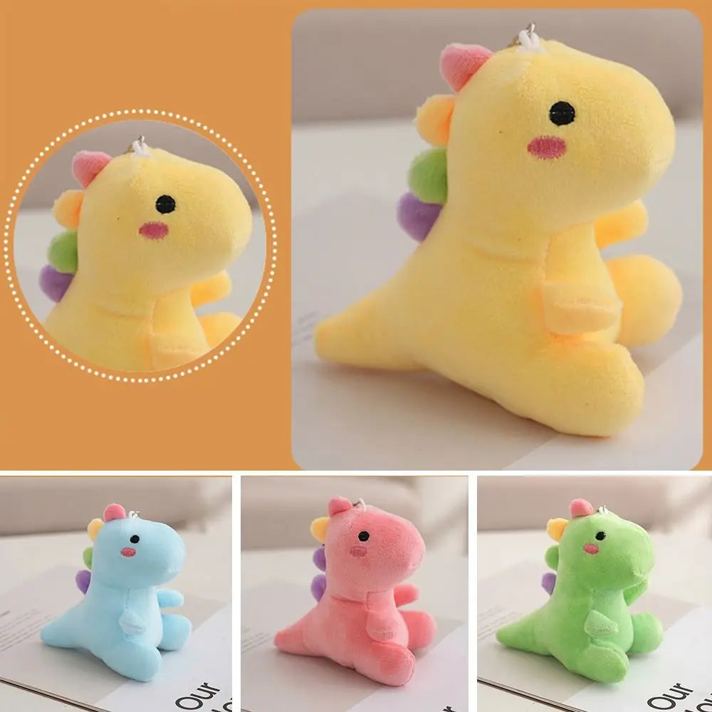 New Plush Keychain Toy Dinosaur Plush Keyring Soft Mini Dinosaur Plush Doll Cute Dinosaur Pendant Quake