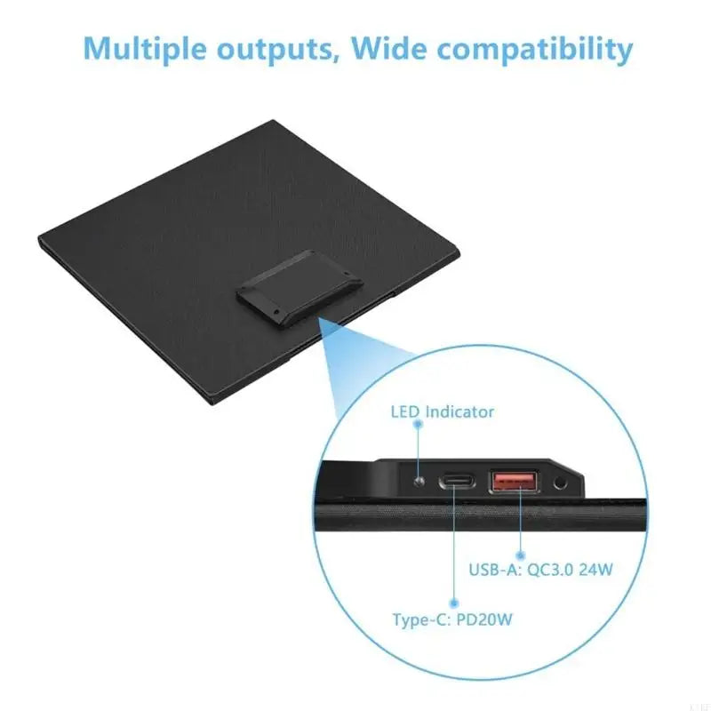 Foldable Solar Charging Panel 30W Portable USB C and USB A Energy Array for Phones Backup Batteries Camping Travel K1KF Quake