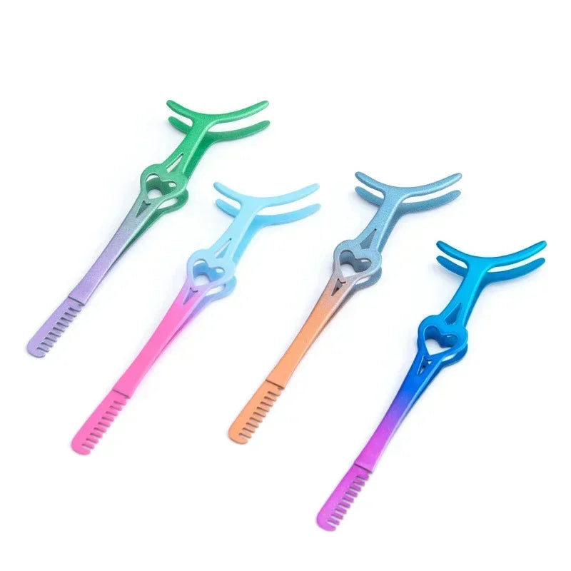 Professional False Eyelash Applicator Tool – Precision Stainless Steel Tweezers for Easy Application & Removal of Fake Lashes Quake