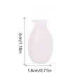 12/1PCS Mini Glass Vase DIY Thumb Vases for Desktop Decoration Pet Hair Keepsake Storage Bottles DIY Micro Landscape Ornament Quake WHITE 3PCS