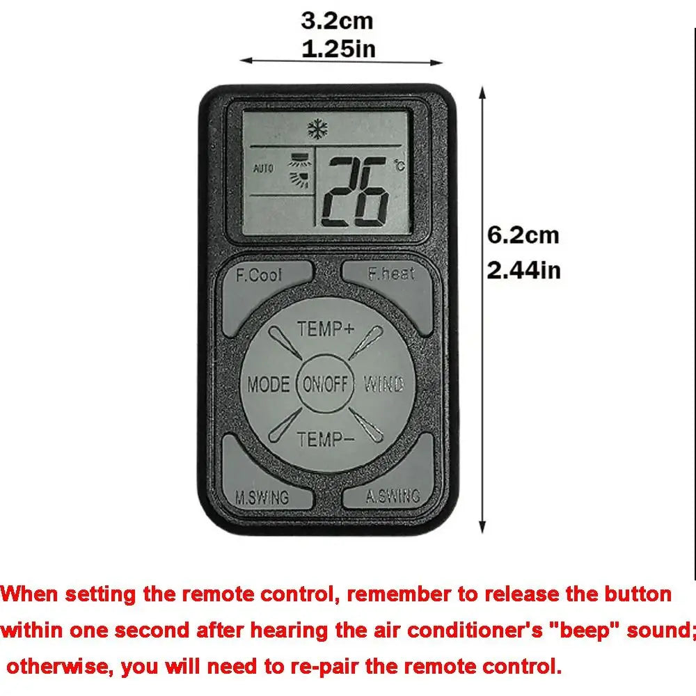 Universal A/C Remote Control Mini With Fluorescent Buttons Air Conditioner Remote Control Remote Control Panel Quake