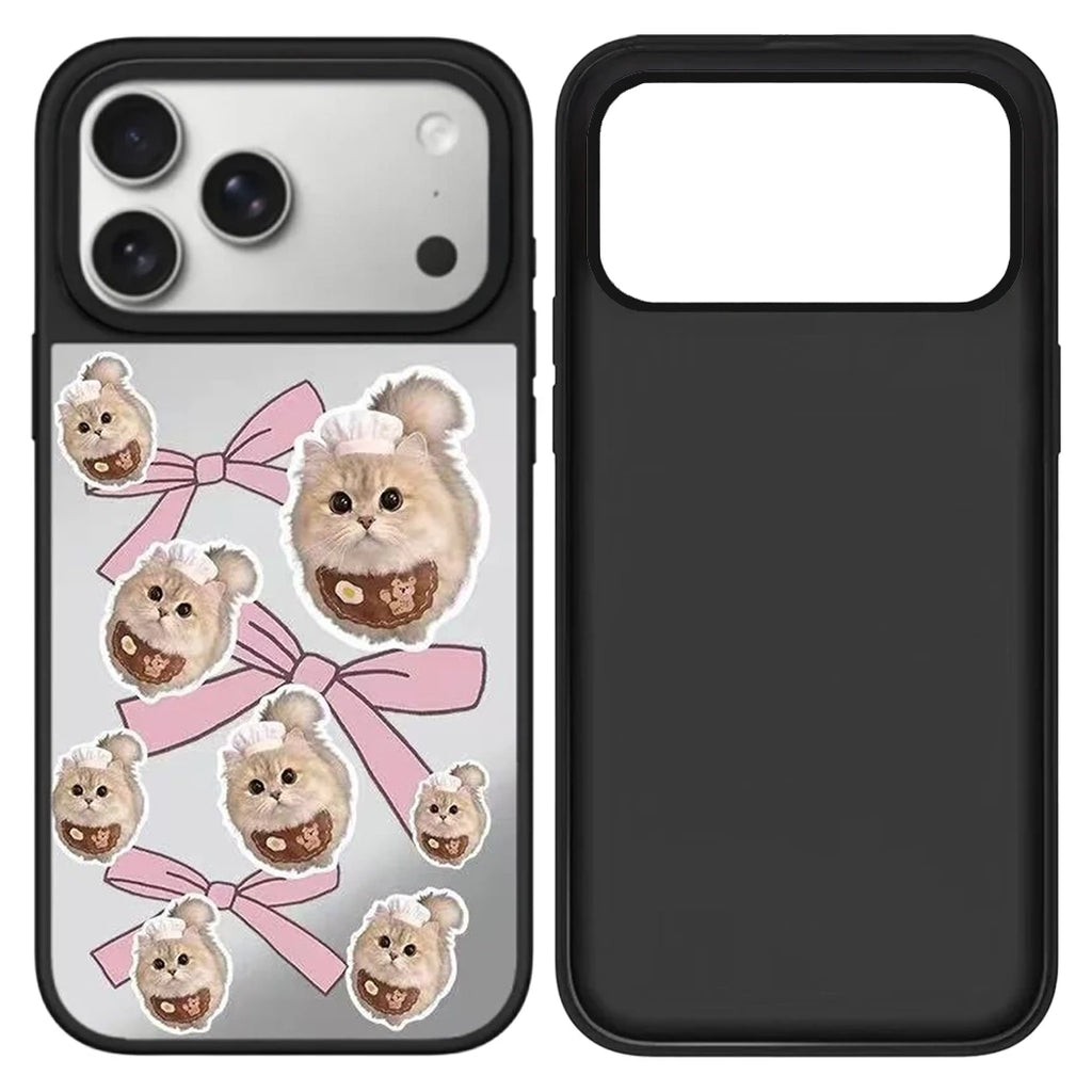 Am I Cute Puppy Mirror Surface Magnetic Phone Case Cover for IPhone 12 13 14 15 16 17 18 Pro Max Case Quake mirror (no magsafe) iPhone 15 Pro