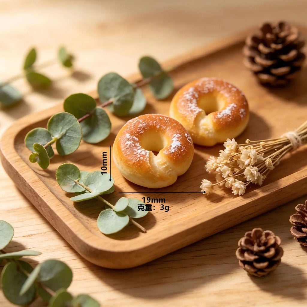 20Pcs 1/12 Scene Dollhouse Miniature Resin Simulation Food Play Decor For Doughnut Bread DIY Doll Kitchen Food Accessories Toys Quake cream
