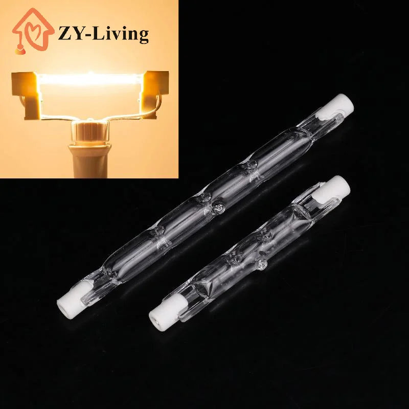 1Pcs J Type Halogen Light Bulb 360° Beam Angle R7S Halogen Linear Light Bulb For Ceiling Cabinet And Desk Construction Lights Quake