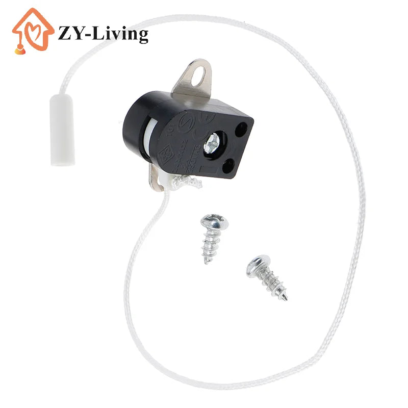 1Pc Cord Switch Pull Switch Furniture Lighting Control 2 Hole Plate 2A 250V For Wall Lamp Bedside Lamp Pull Control Rope Switch Quake
