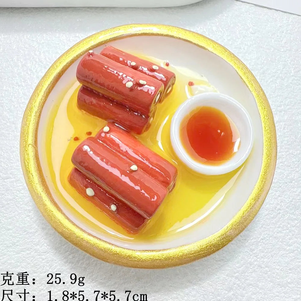 5Pcs Large Miniature Sweet Cake Dessert Noodle Resin Cabochon Fake Food for Decor Making Accessories DIY Dollhouse Kichen Play Quake No.14