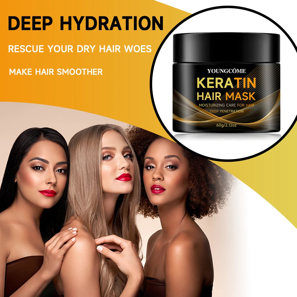Vitamins Keratin Hair Mask Deep Conditioner,Repair for Dry Damaged and Color Treated Hair,moisturizing and nourishing hair Quake