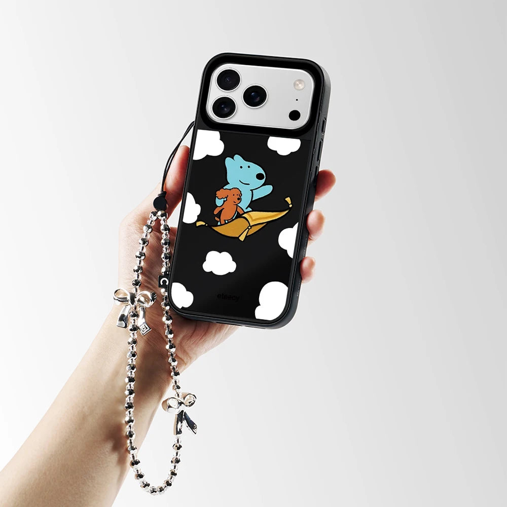 6090498 Mirror Surface Magnetic Phone Case Cover for IPhone 13 14 15 16 17 18 Pro Max Case Cartoon Quake