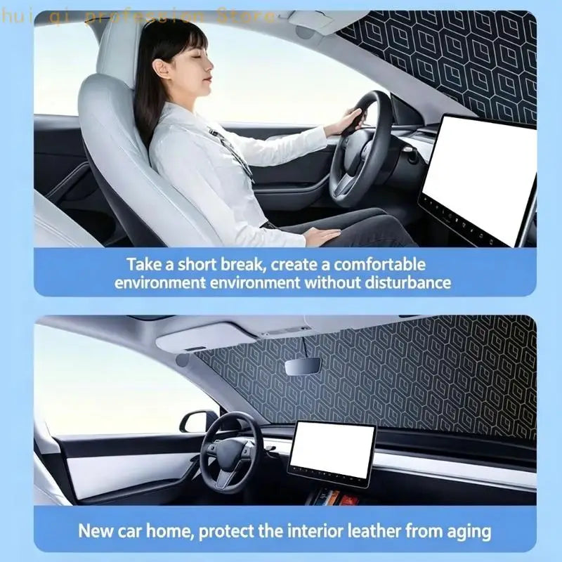 Heavy Duty Heat Resistant Car Windshield Sunshade Combo With 4 Side Window Shades H8WE Quake