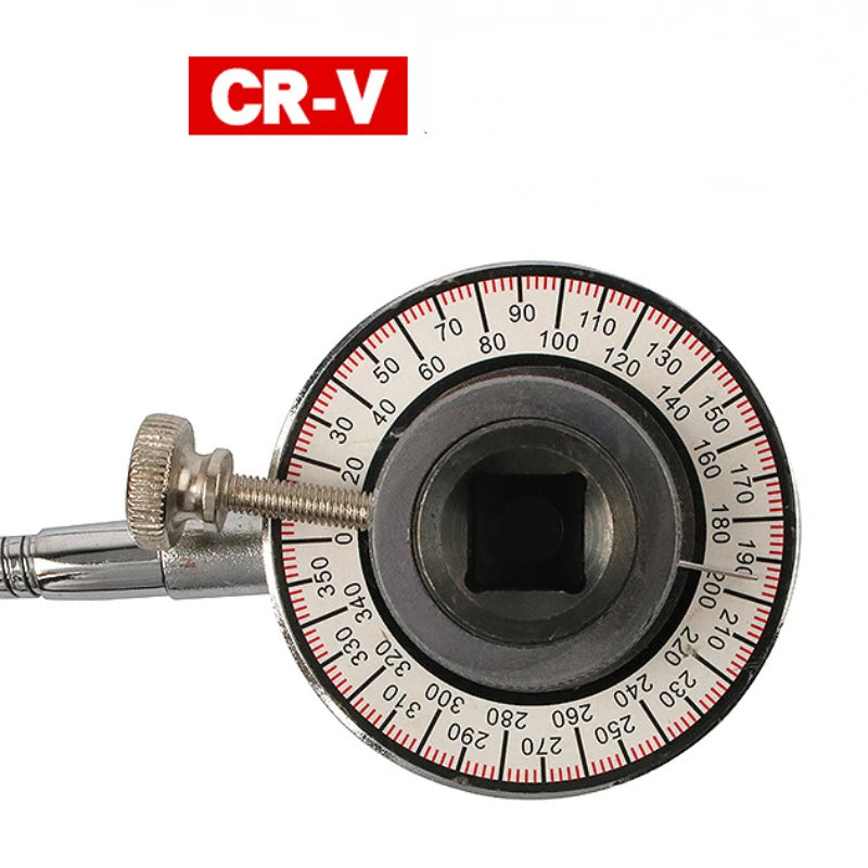 Precision Torque Angle Gauge 1/2 Inch Drive 360 Degree Rotatable Wrench Clip Set Angle Torque Measure Tool Automotive Wrench Quake