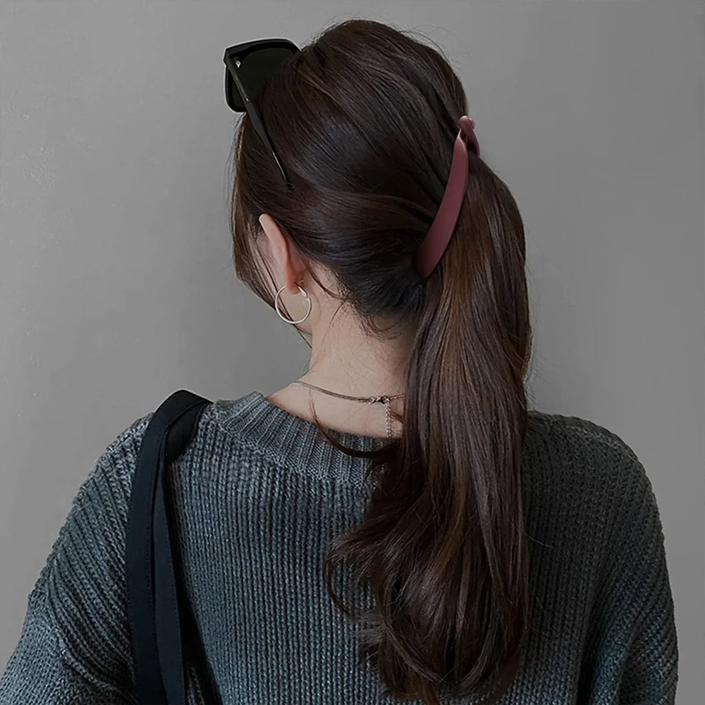 Solid Color Frosted Banana Clip Fashion Banana Ponytail Holder Korean Style Hair Clip Hairpins Barrettes Women Hair Accessories Quake