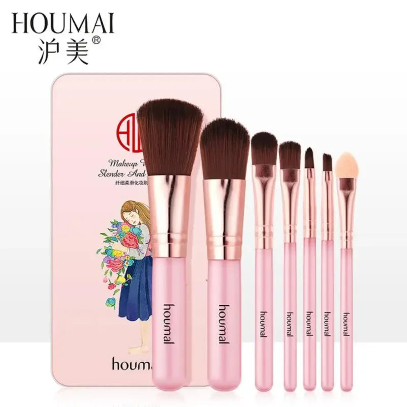 7pcs Makeup Brushes Set Foundation Makeup Brush Powder Blush Eyeshadow Lip Cosmetics Beauty Tool Kit with Box Quake