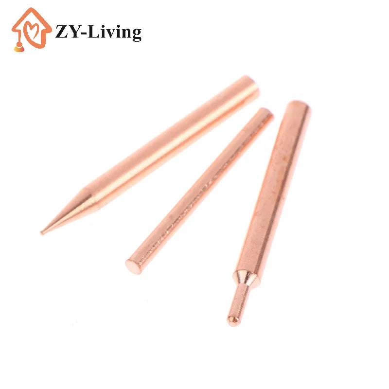 5/10Pcs 18650 Handheld Spot Tips Welder Head For Small Lithium Battery Spot Welder Pen Purple Copper Spot Welding Need Quake