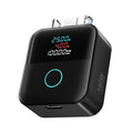 140W USB C Auto Disconnect Charging Adapter Digital Display Current Voltage Monitor Overcharge Protection for Phones Tablets Quake White
