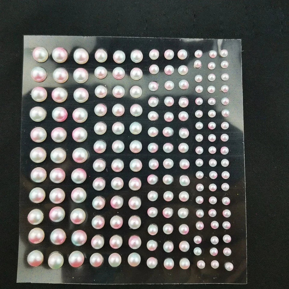1 Pcs Waterproof Rhinestones Tattoo Stickers DIY Disposable Makeup Decoration Face Eyes Body Jewelry Colored Crystal Stickers Quake C