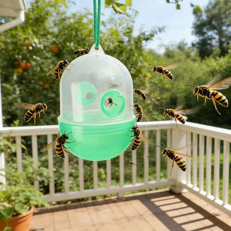 Clear Plastic Outdoor Hanging Insect Trap Reusable Fly Trap for Wasp Bees Effective Insect Traps Hornet Catcher for Garden Farm Quake