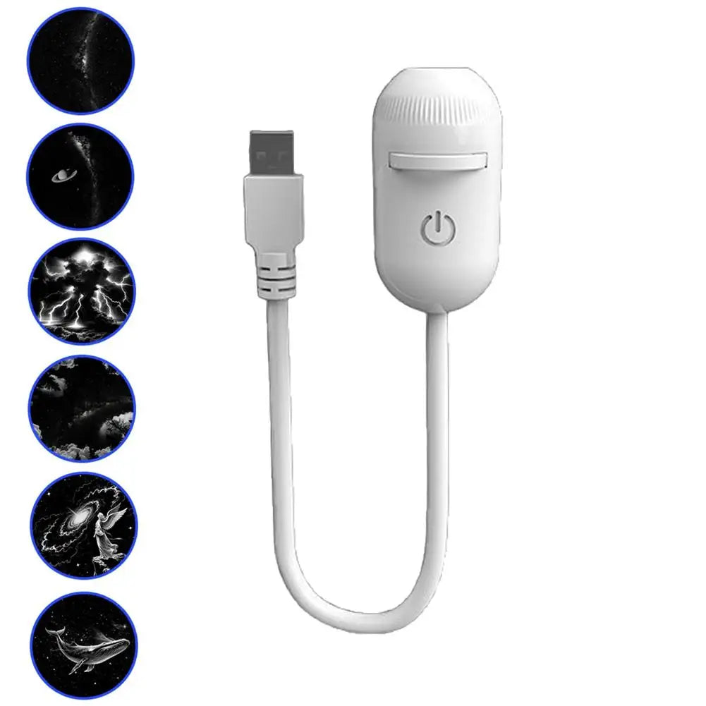 Wireless LED Wall Sconce Sunset Projector Starry Sky Night Light Cordless Rechargeable Battery Lamp for Bedroom Decor Quake C