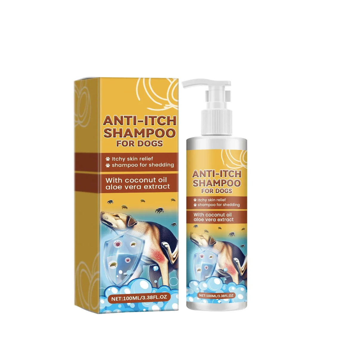 100ml New Itch Shampoo For Dogs,Allergic, Itching, Nourishing Hair Desechos Y Limpieza Del Hogar Aseo Para Perros Mascotas Quake