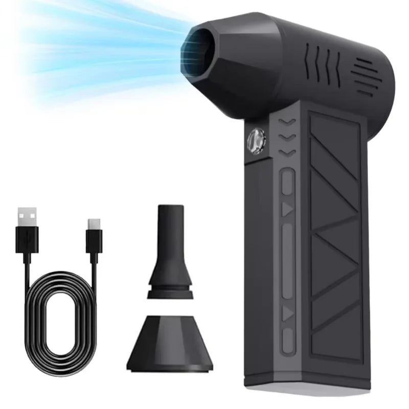 X8 Turbo Jet Fan Blower With Light 150000RPM 5 Gear Powerful Air Duster Electric Air Blower Vacuum Mini Dust Cleaner Violent Fan Quake x6