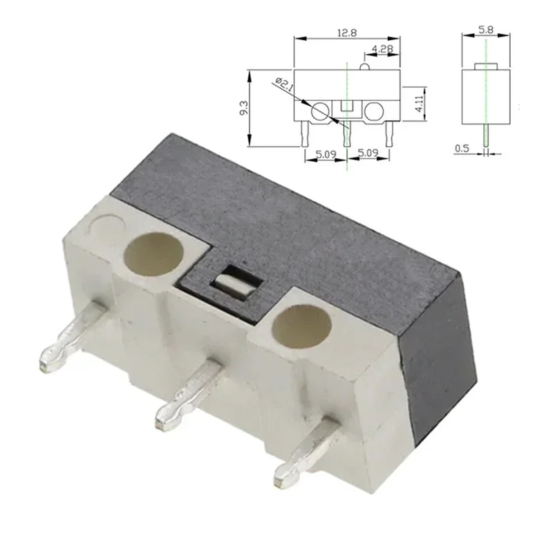 Micro Limit Switch 1A 125V Mouse Switch SPDT 3Pin Momentary Push Button Switch Without Handle/ With Handle/ With Roller Handle Quake SESSILE 1000PCS