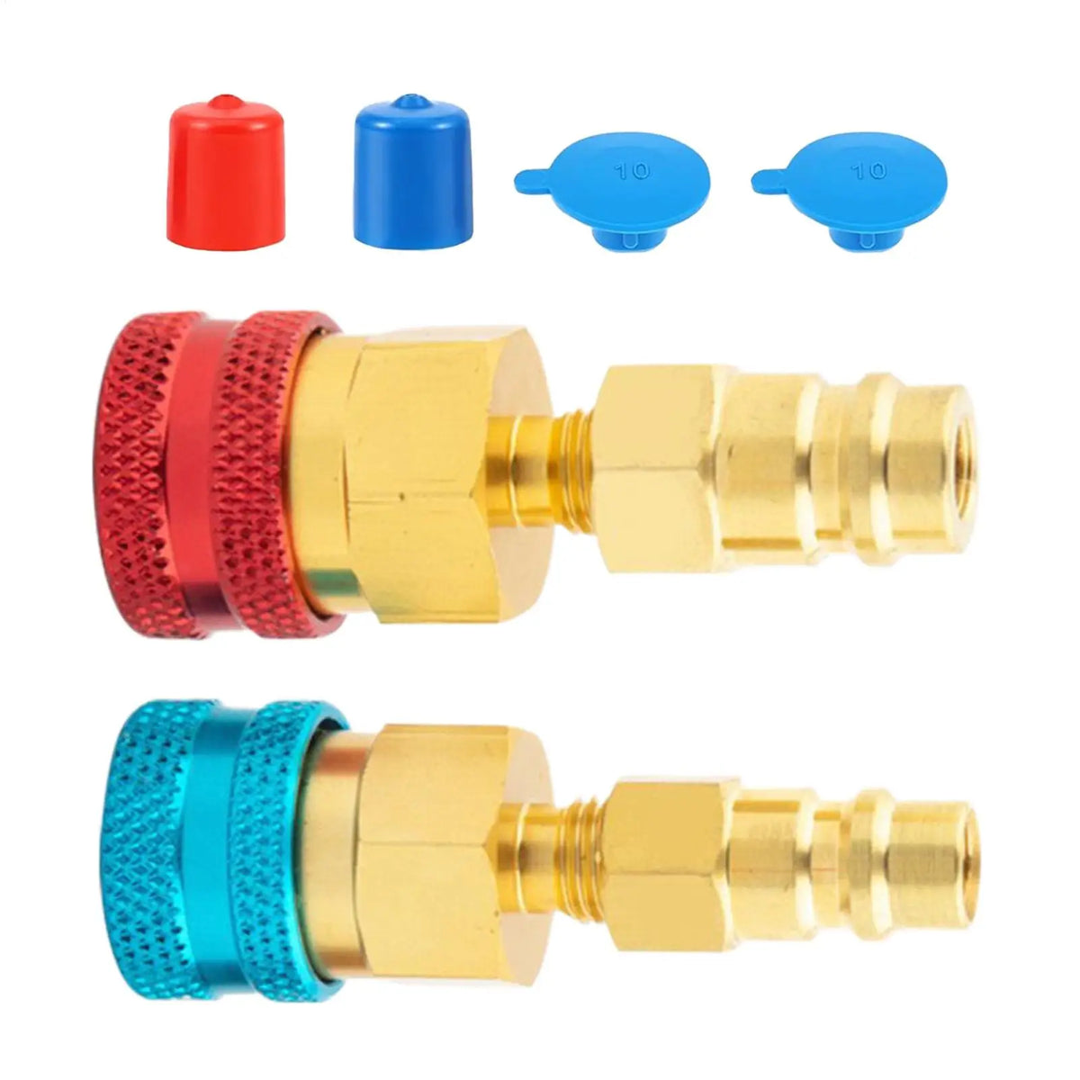 R134a to R1234yf Adapter Refrigerant Hose Fitting High Low Side Connector Conversion Kit for Ac Charging Car Air Conditioning Quake