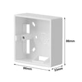 New PVC Switch Installation Box White 33/50mm Junction Outfit Box 86 Type External Mounting Box Quake 220V 33mm