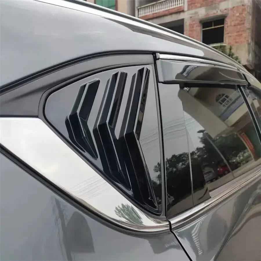 For Mazda CX-5 CX5 2017-2023 Car Rear Louver Window Side Shutter Cover Trim Sticker Vent Scoop ABS Carbon Fiber Accessories Auto Quake