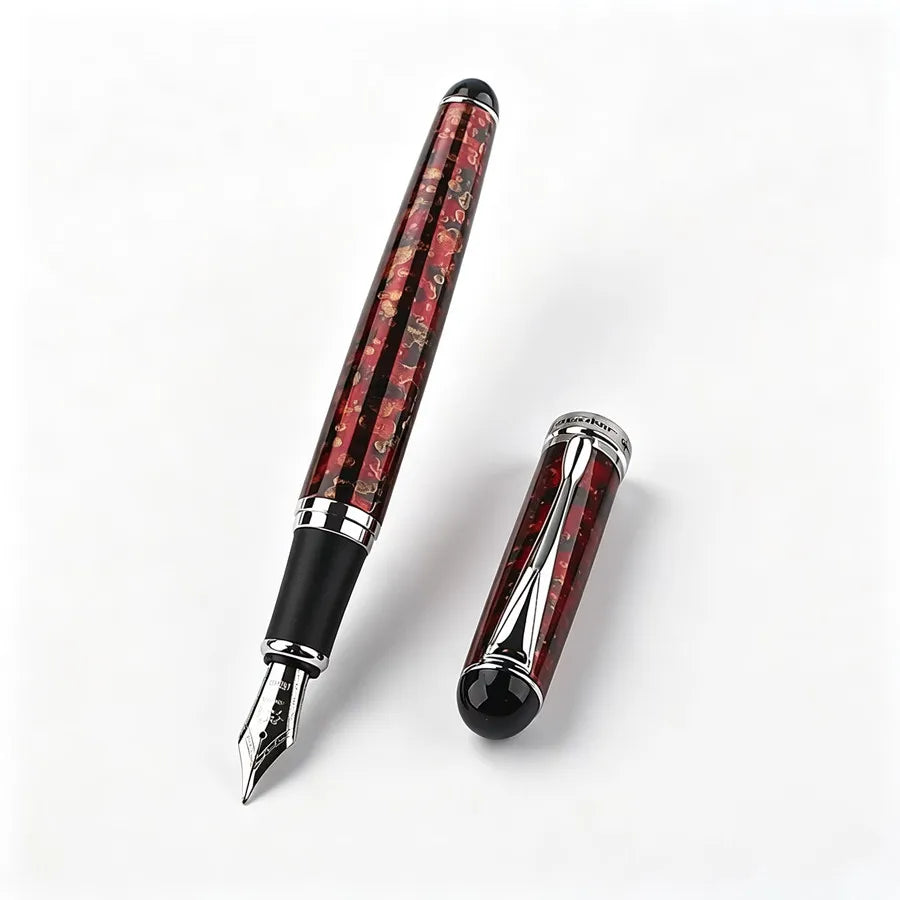 Jinhao 750 Fountain Pen Matte Black Metal Body M Nib Classic Ink Pen Business Office Writing Gift Pen Quake 750-2 M 0.7MM