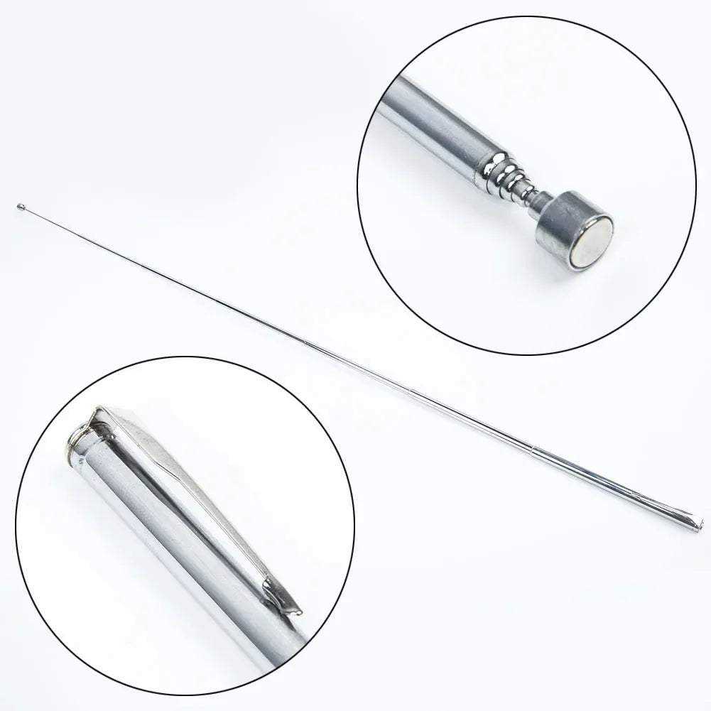 25.6" Portable Telescopic Magnetic Pickup Pen Tool for Car Repair & Maintenance - Extendable Magnet Retrieval Device Quake
