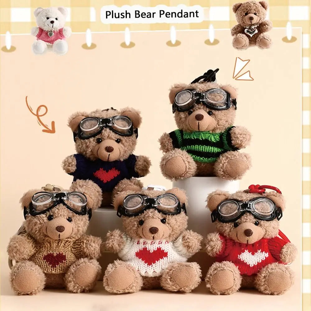 Cartoon Brown Bear Doll Plush Bear Pendant Cute Bag Accessories Plush Hangings Hangings Ornament Pendant Gift Quake
