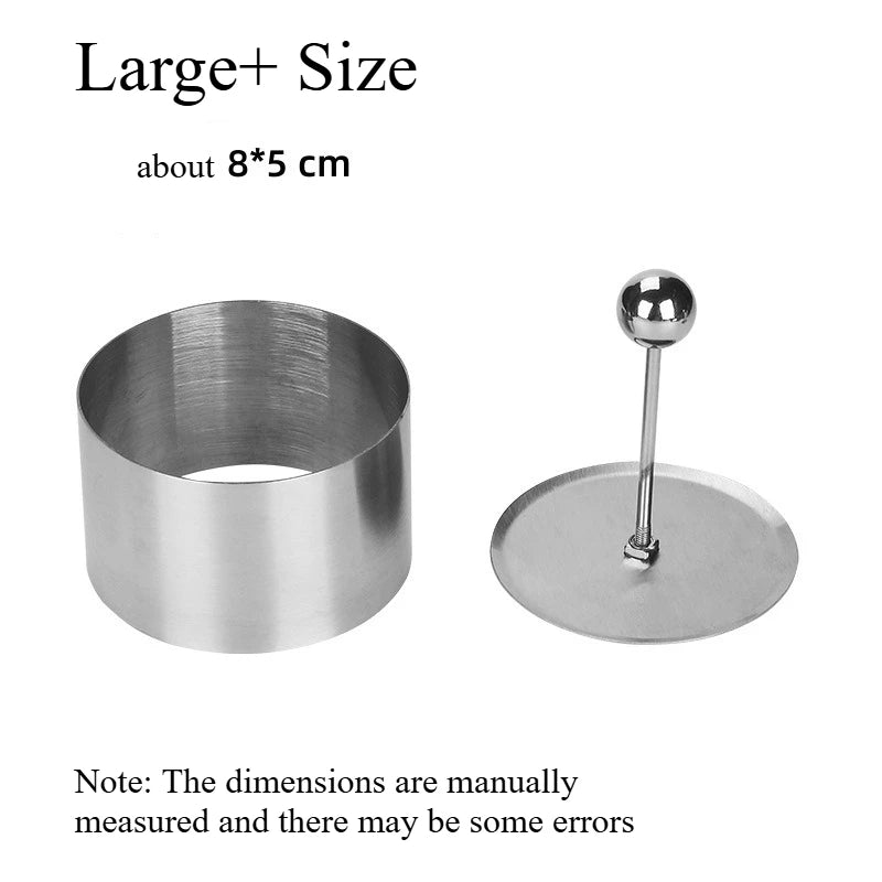 Stainless Steel Food Plating Molds Round Heart‑Shape Press Mould for Cold Dish Meat Pie Taro Paste Mousse Cake Kitchen Decor T Quake L