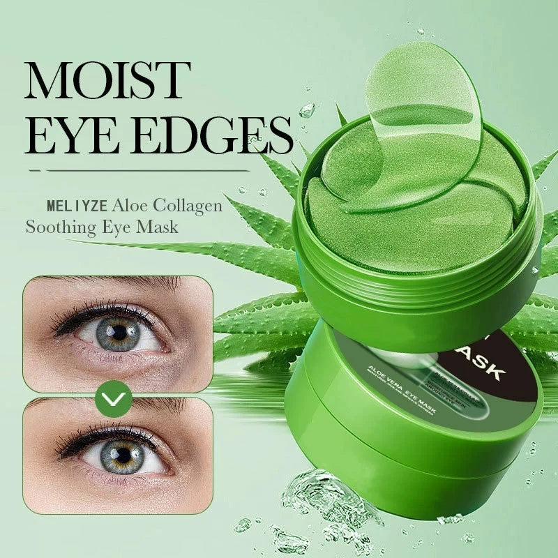 60pcs Aloe Vera Collagen Eye Mask Anti Dark Circles Removal Eyes Bags Moisturizing Firming Eye Patches Eyes Skin Care Products Quake Default Title