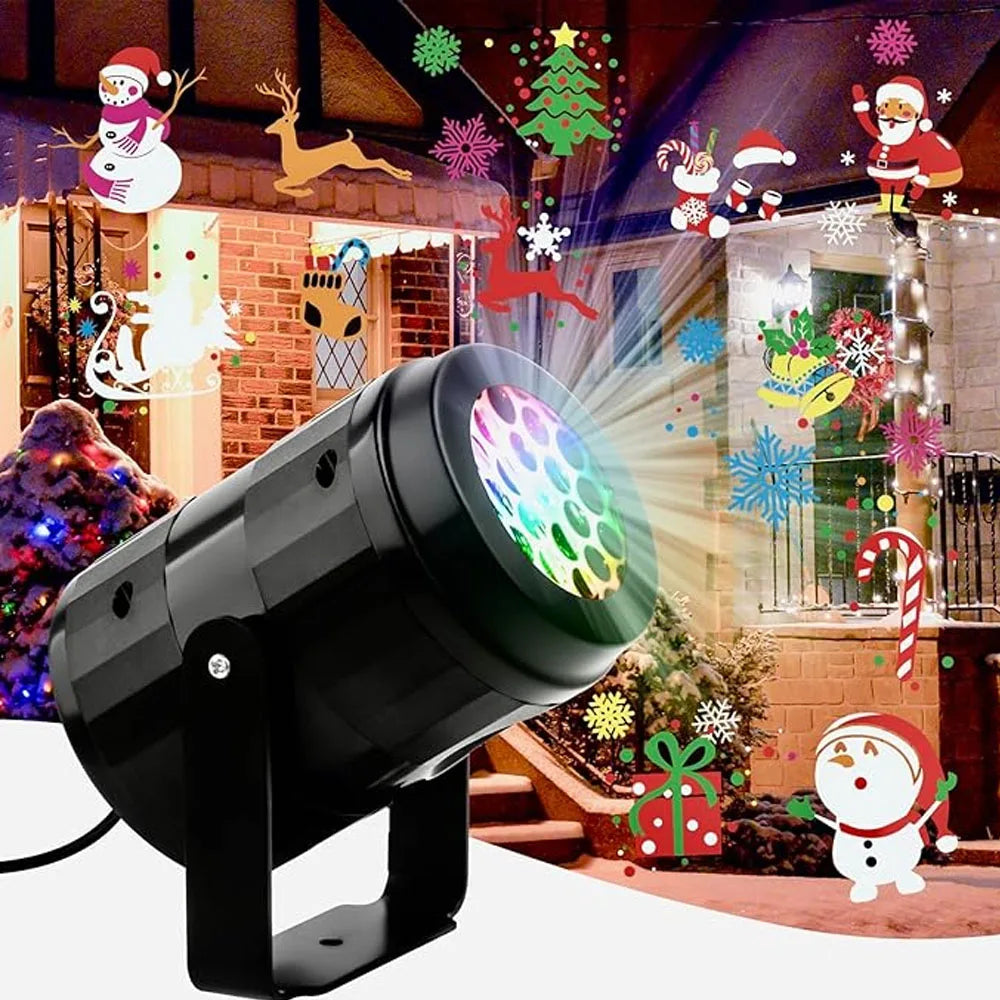 16 Pattern Christmas Projector Lights Outdoor/Indoor Holiday Projection LED Night Lamp for Home Xmas 2027 New Year Party Decor Quake