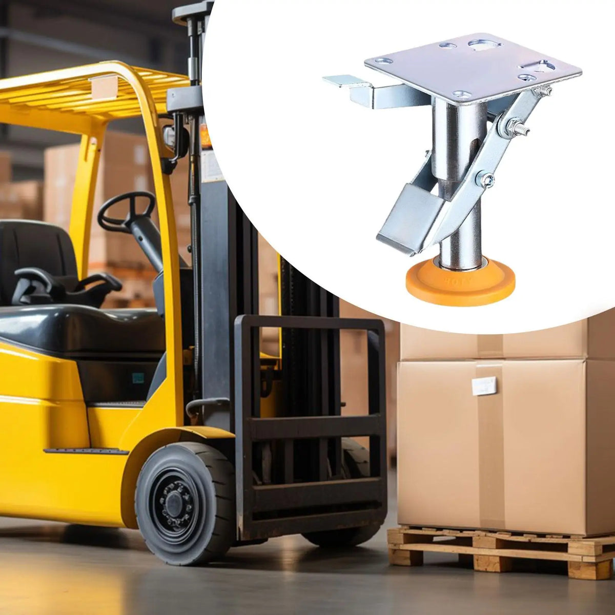 Medium Casters Floor Lock Heavy Duty Wear Resistant Easy Installation Multiuse for Trolley Hand Trucks Cart Industrial Equipment Quake