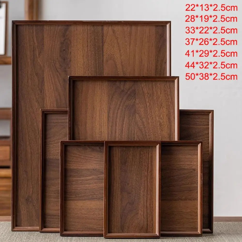 Decorate Tray Natural Bamboo Bamboo Wooden Tray Rectangular Retro Style Food Storage Trays Dessert Pallet Home Quake