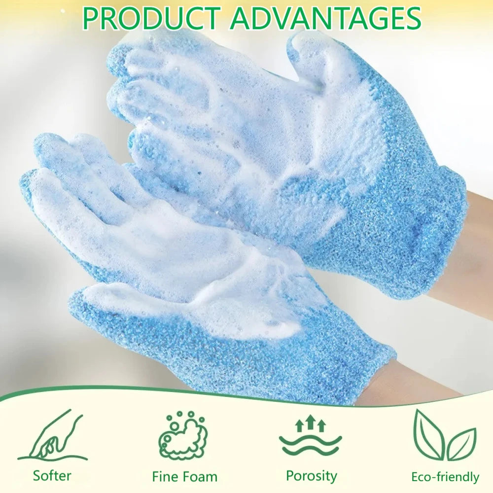 12Pcs Exfoliating Bath Gloves, Deep Scrubbing Shower Gloves Body Scrubber, Skin Spa Massage for Smooth Skin-Spa&Massage Quake