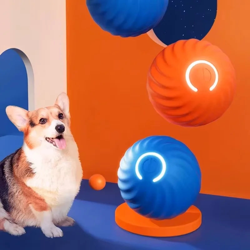 Dog Toys Intelligent Gravity Jump Ball Rechargeable Bite-Resistant Rolling Ball Cat And Dog Chase Interactive Pet Toys Quake
